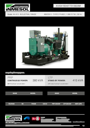 Stromerzeuger, Diesel INMESOL AV-415