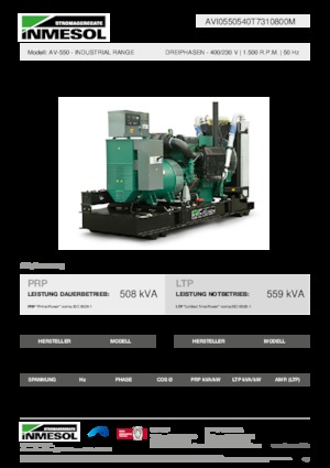 Stromerzeuger, Diesel INMESOL AV-550