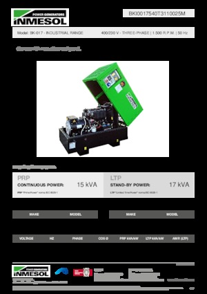 Stromerzeuger, Diesel INMESOL BK-017