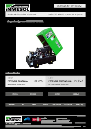 Stromerzeuger, Diesel INMESOL BK-022