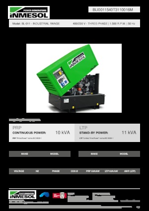 Stromerzeuger, Diesel INMESOL BL-011