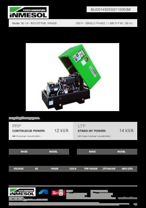 Stromerzeuger, Diesel INMESOL BL-14