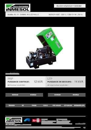 Stromerzeuger, Diesel INMESOL BL-14