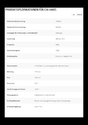 Stromerzeuger, Diesel Caterpillar C18-850