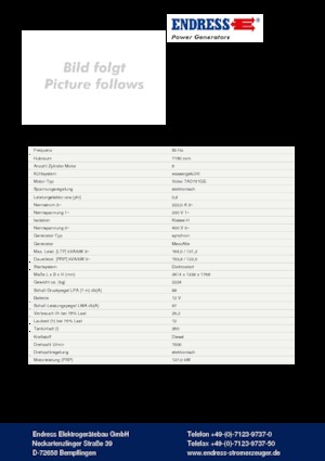 Stromerzeuger, Diesel Endress ESE 165 VW/AS