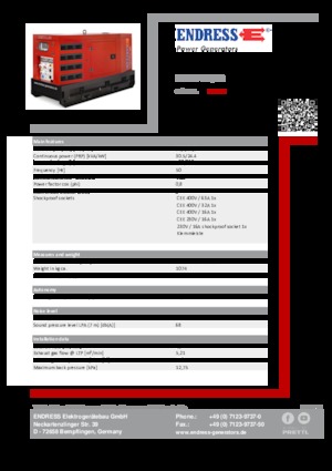 Stromerzeuger, Diesel Endress ESE 35 YW/RS