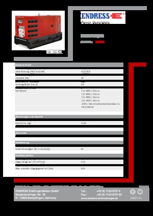 Stromerzeuger, Diesel Endress ESE 45 YW/RS