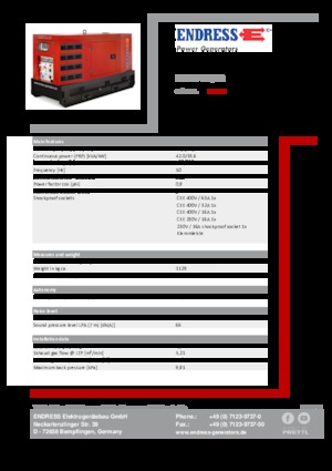 Stromerzeuger, Diesel Endress ESE 45 YW/RS