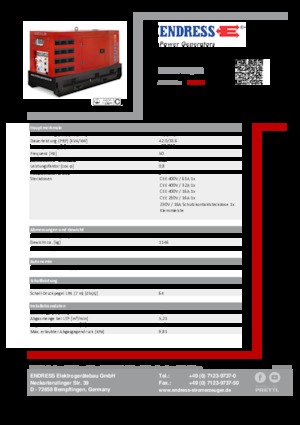 Stromerzeuger, Diesel Endress ESE 50 YW/RS