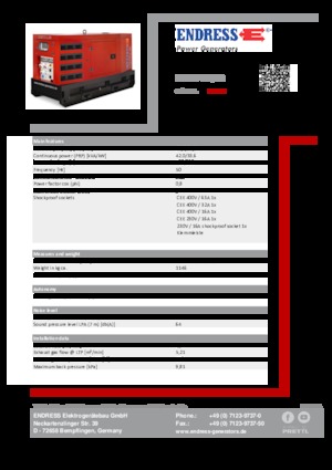 Stromerzeuger, Diesel Endress ESE 50 YW/RS