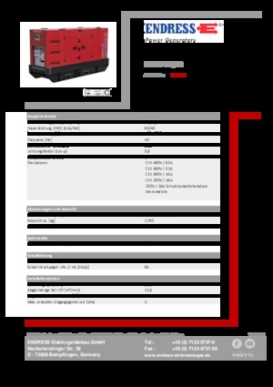 Stromerzeuger, Diesel Endress ESE 67 IW/RS