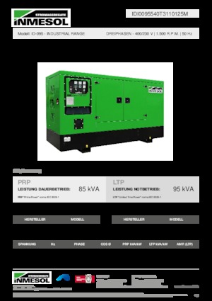 Stromerzeuger, Diesel INMESOL ID-095