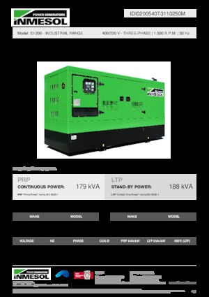 Stromerzeuger, Diesel INMESOL ID-200