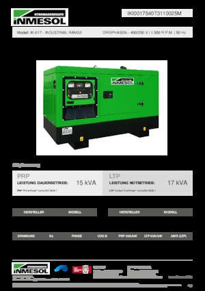 Stromerzeuger, Diesel INMESOL IK-017