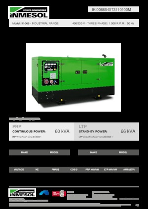 Stromerzeuger, Diesel INMESOL IK-066
