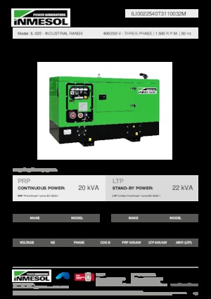 Stromerzeuger, Diesel INMESOL IL-022