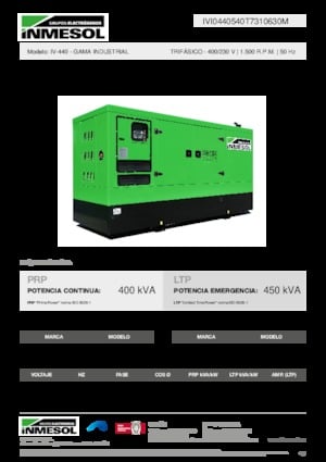 Stromerzeuger, Diesel INMESOL IV-440