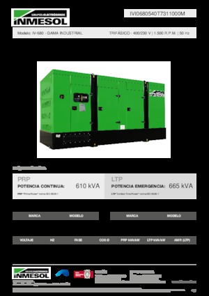 Stromerzeuger, Diesel INMESOL IV-680