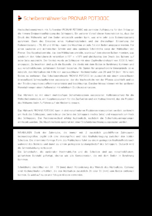 Heckmähwerke Scheiben m. Aufbereiter Pronar PDT 300 C