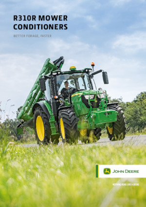 Heckmähwerke Scheiben m. Aufbereiter John Deere R310R