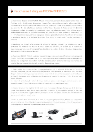 Heckmähwerke Scheiben o. Aufbereiter Pronar PDK 220