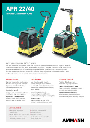 Rüttelplatten, reversibel Ammann APR 2240