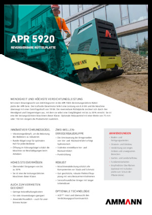 Rüttelplatten, reversibel Ammann APR 5920