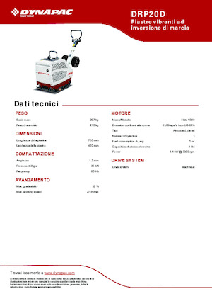 Rüttelplatten, reversibel Dynapac DRP20D