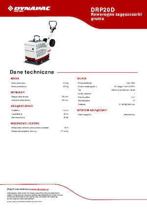 Rüttelplatten, reversibel Dynapac DRP20D