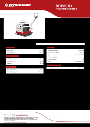 Rüttelplatten, reversibel Dynapac DRP20DX