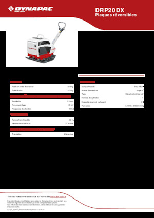 Rüttelplatten, reversibel Dynapac DRP20DX