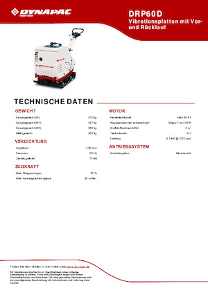 Rüttelplatten, reversibel Dynapac DRP60D