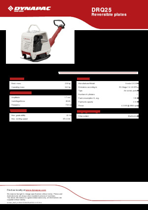 Rüttelplatten, reversibel Dynapac DRQ25