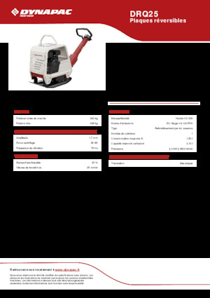 Rüttelplatten, reversibel Dynapac DRQ25