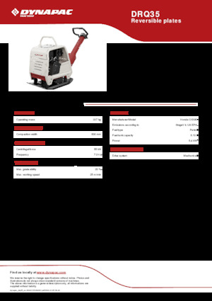 Rüttelplatten, reversibel Dynapac DRQ35