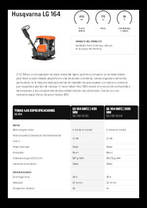 Rüttelplatten, reversibel Husqvarna LG 164