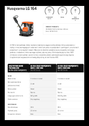 Rüttelplatten, reversibel Husqvarna LG 164