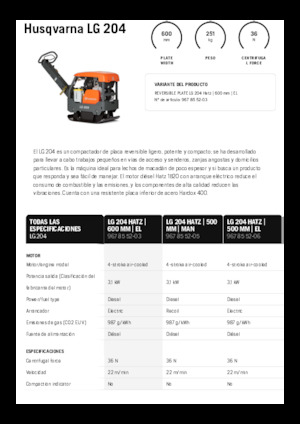 Rüttelplatten, reversibel Husqvarna LG 204