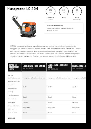 Rüttelplatten, reversibel Husqvarna LG 204