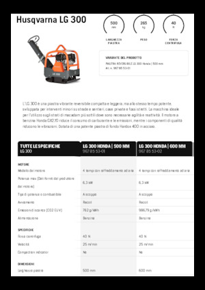 Rüttelplatten, reversibel Husqvarna LG 300
