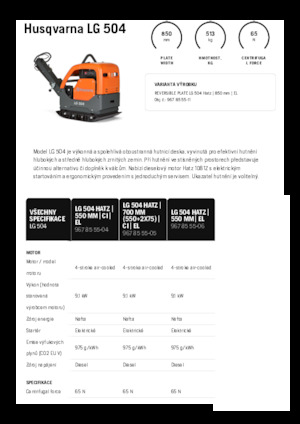 Rüttelplatten, reversibel Husqvarna LG 504