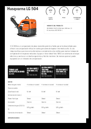 Rüttelplatten, reversibel Husqvarna LG 504