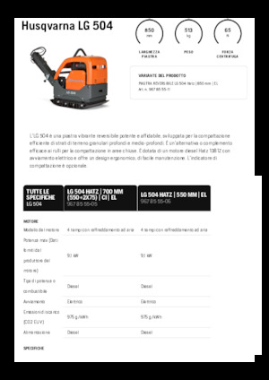 Rüttelplatten, reversibel Husqvarna LG 504