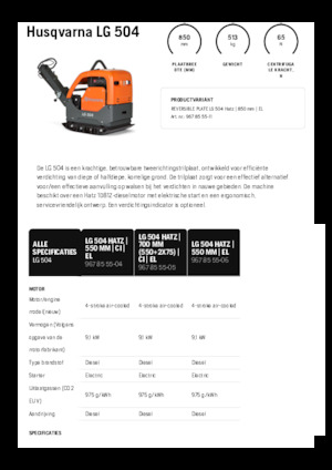 Rüttelplatten, reversibel Husqvarna LG 504