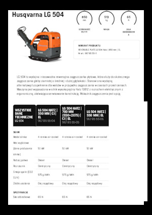 Rüttelplatten, reversibel Husqvarna LG 504