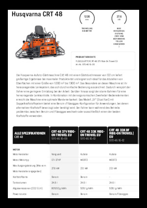 Rotationsglätter (Doppel) besitzbar Husqvarna CRT 48