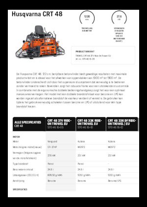 Rotationsglätter (Doppel) besitzbar Husqvarna CRT 48