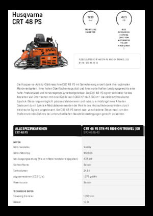 Rotationsglätter (Doppel) besitzbar Husqvarna CRT 48 PS