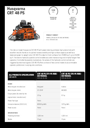 Rotationsglätter (Doppel) besitzbar Husqvarna CRT 48 PS