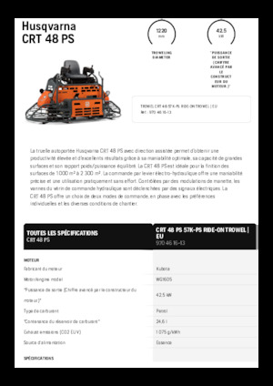 Rotationsglätter (Doppel) besitzbar Husqvarna CRT 48 PS